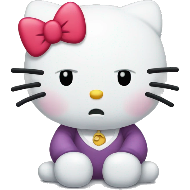 Hello Kitty sad emoji