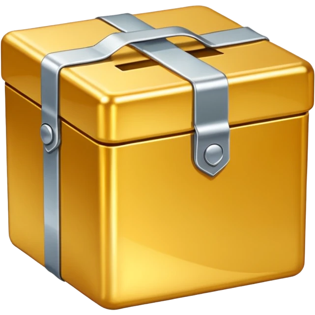 Clean Gold box frontview emoji