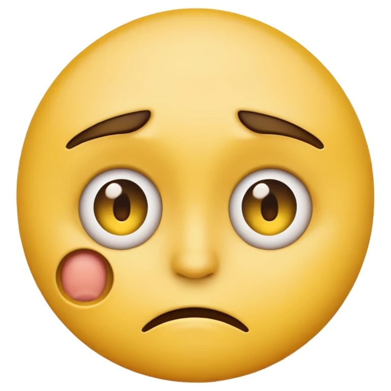 yellow emoji face but disgusted and eyes open emoji