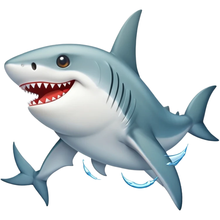 tiburón con zapatos emoji