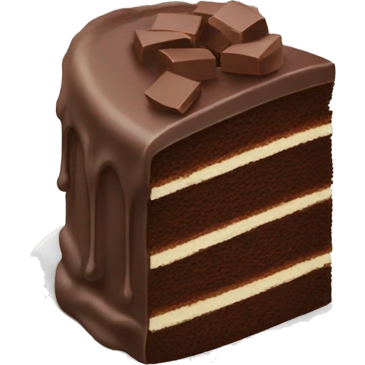 Chocolate cake ( slice ) emoji