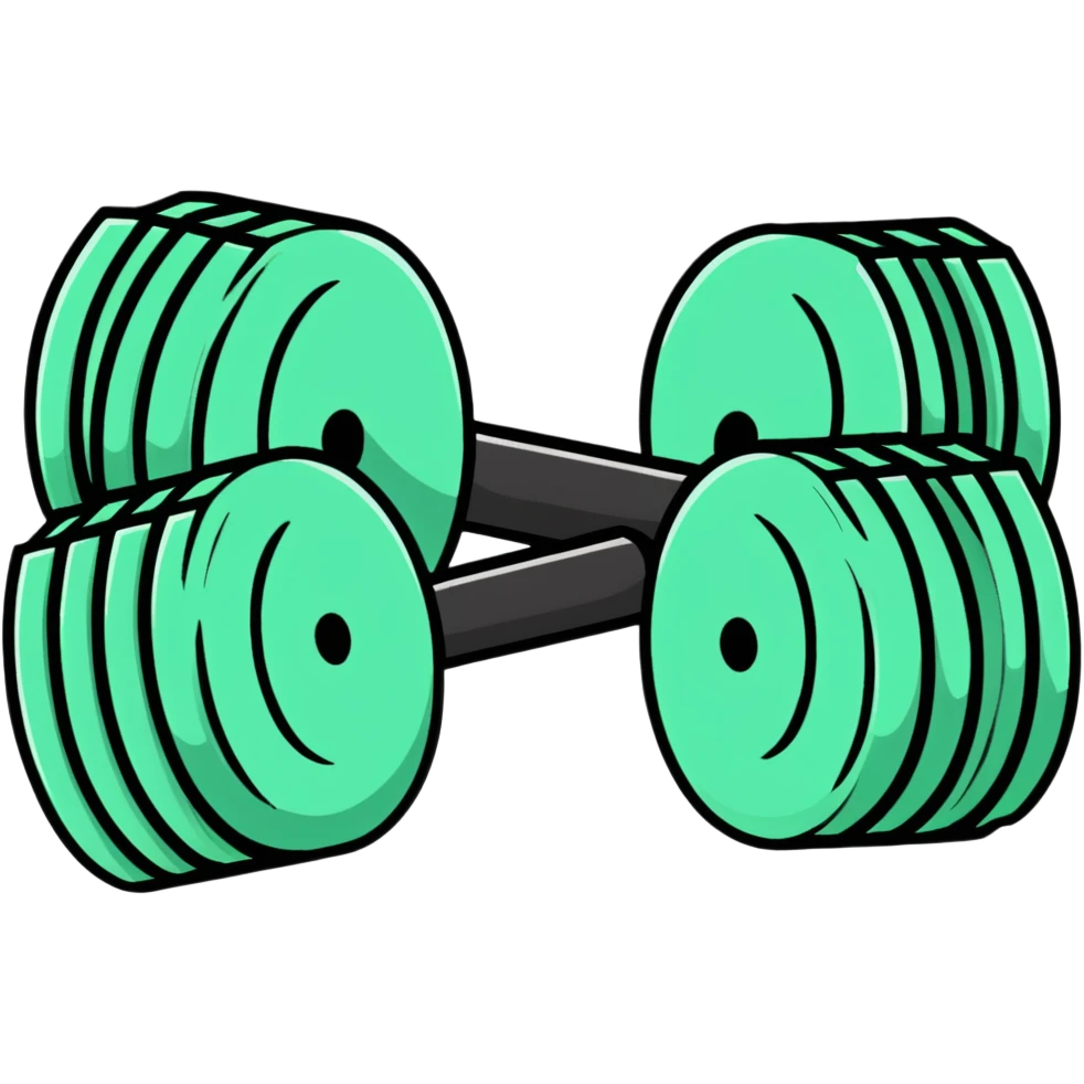 colorful workout dumbbell emoji