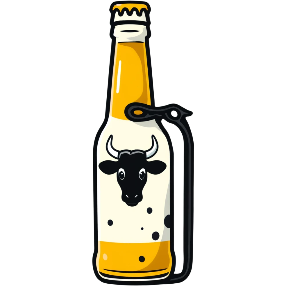 Spotted Cow beer bottle emoji