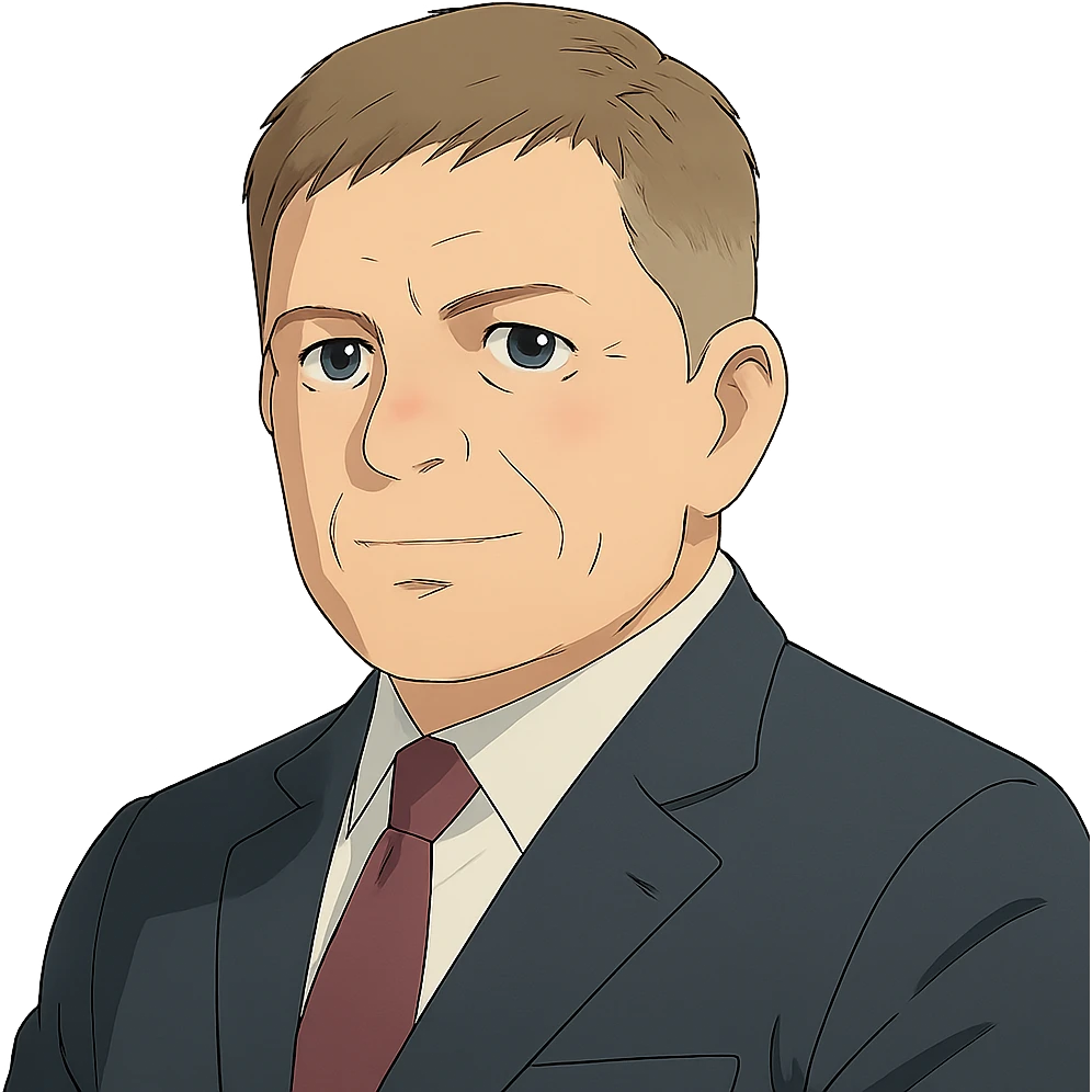 portrait of Robert Fico, Prime Minister of Slovakia in ghibli style emoji