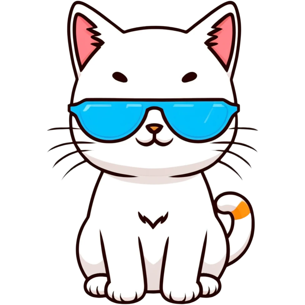 Cat with sunglasses emoji
