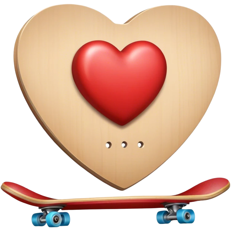 a heart with a skateboard  emoji