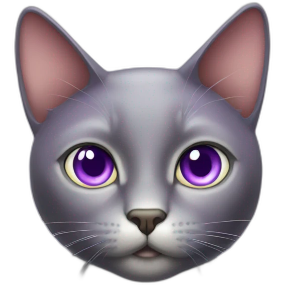 violet eyed cat car emoji