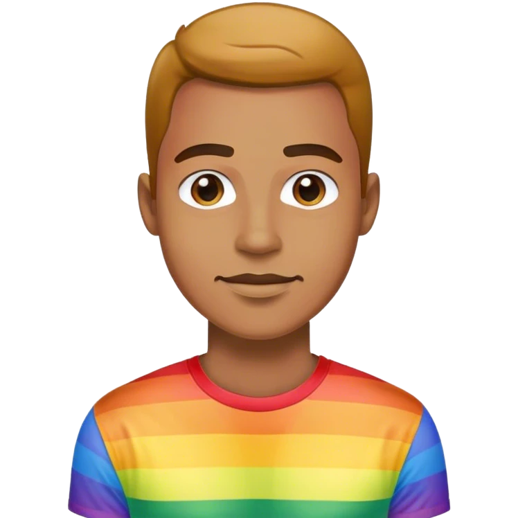 rainbow shirt man emoji