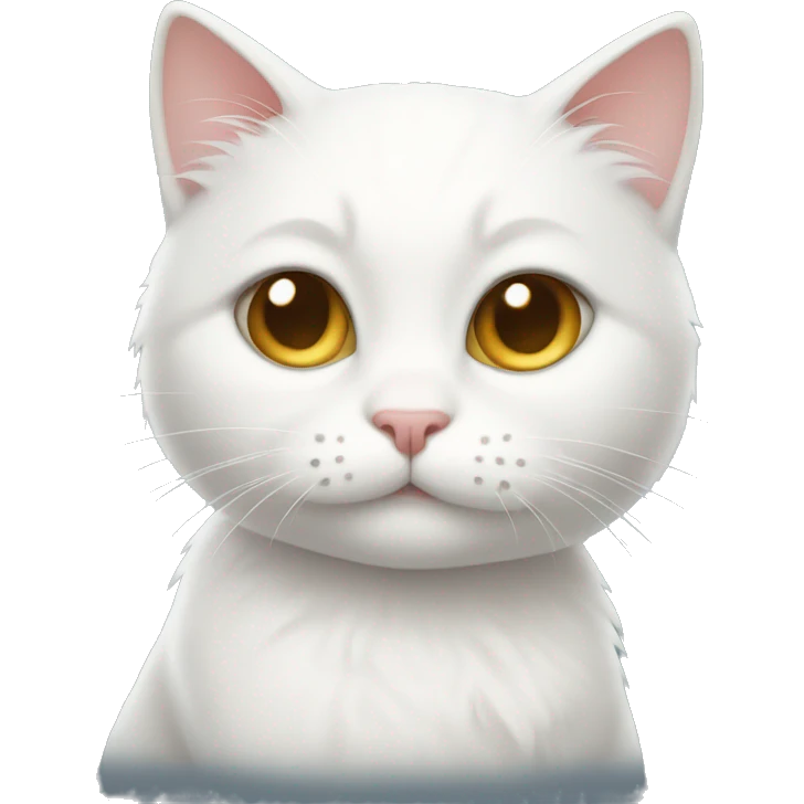 Adorable White Cat emoji