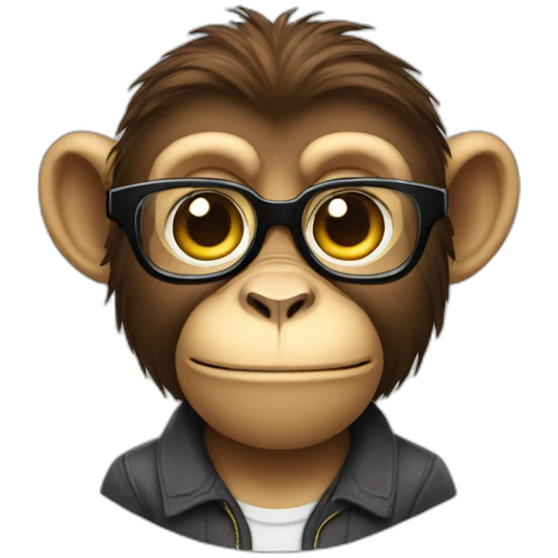 nerd monkey emoji
