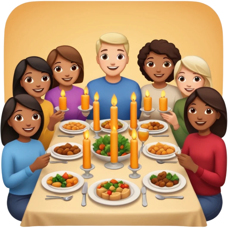 dia de jantar com amigos de infancia emoji