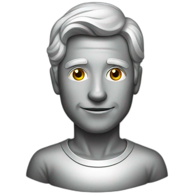 Silver man emoji