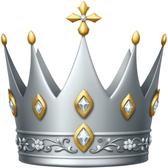 silver crown, gold crown, diamond crown emoji