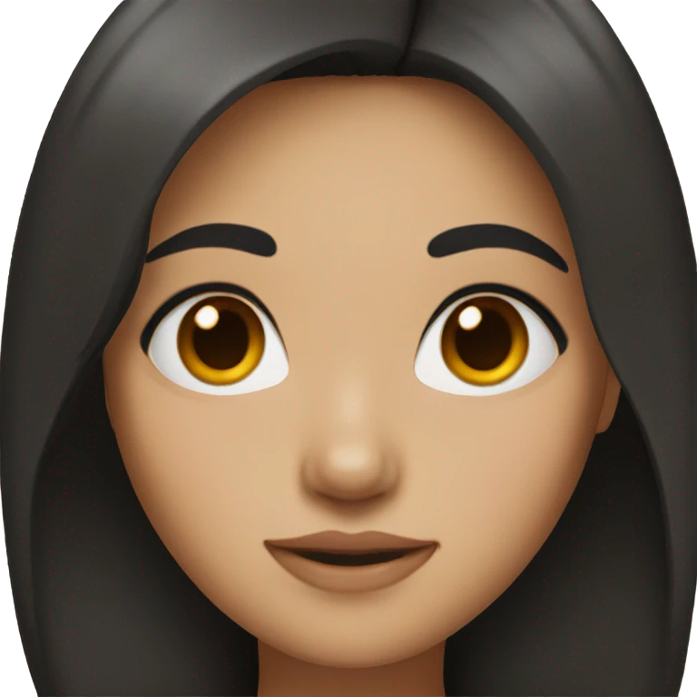 girl with black hair and brown eyes  emoji