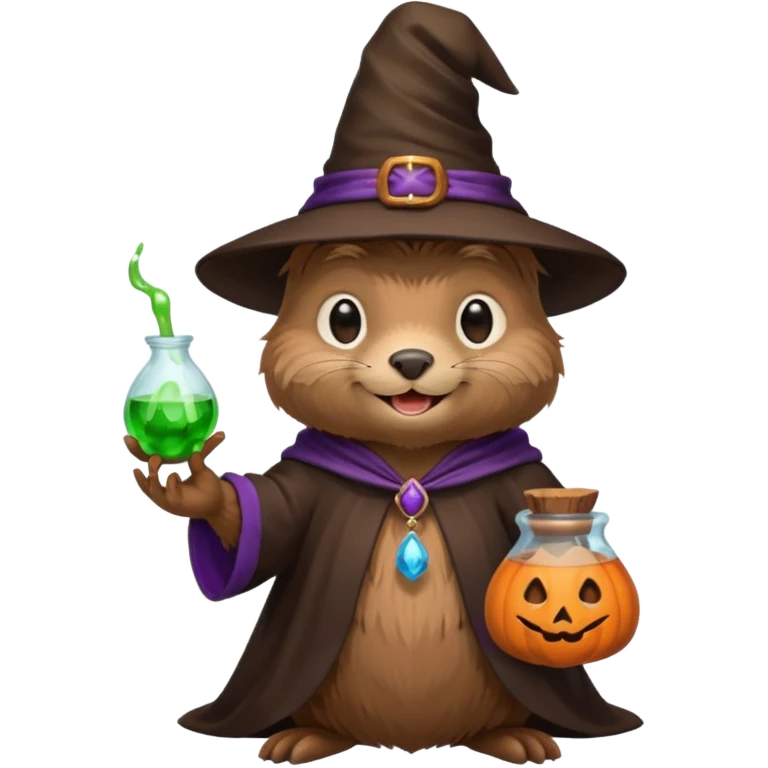 beaver in role witch emoji