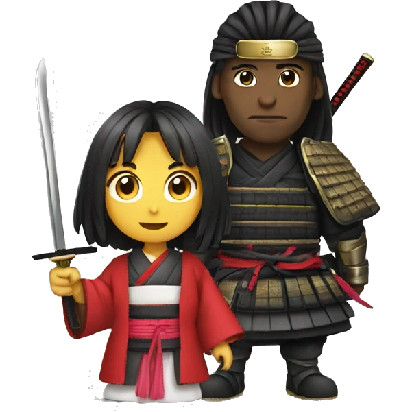 samurai with a girl emoji