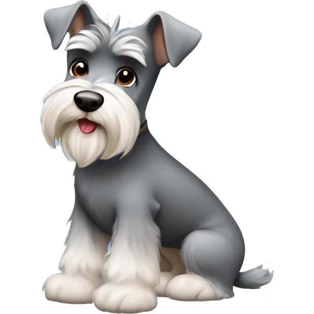 Schnauzer wearing UGGs ￼ emoji