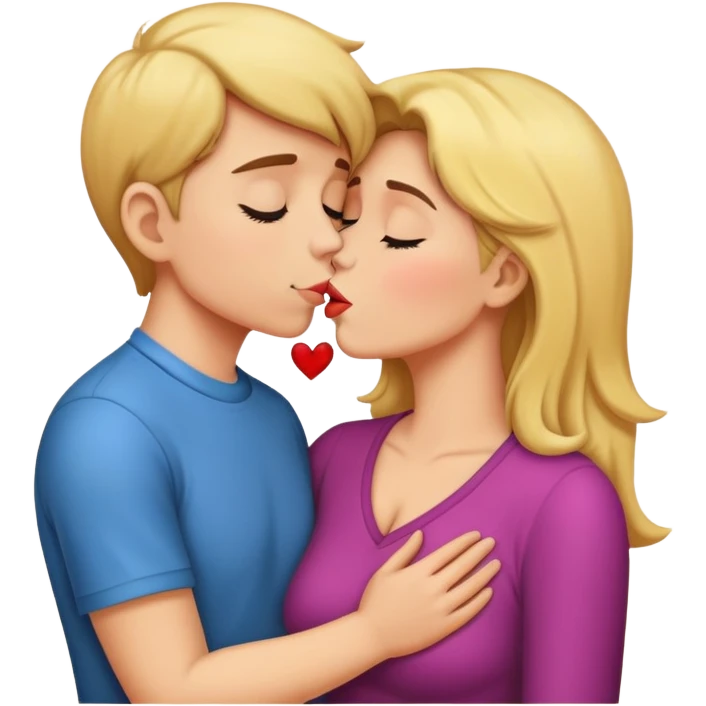 Mom sexually kisses her son emoji
