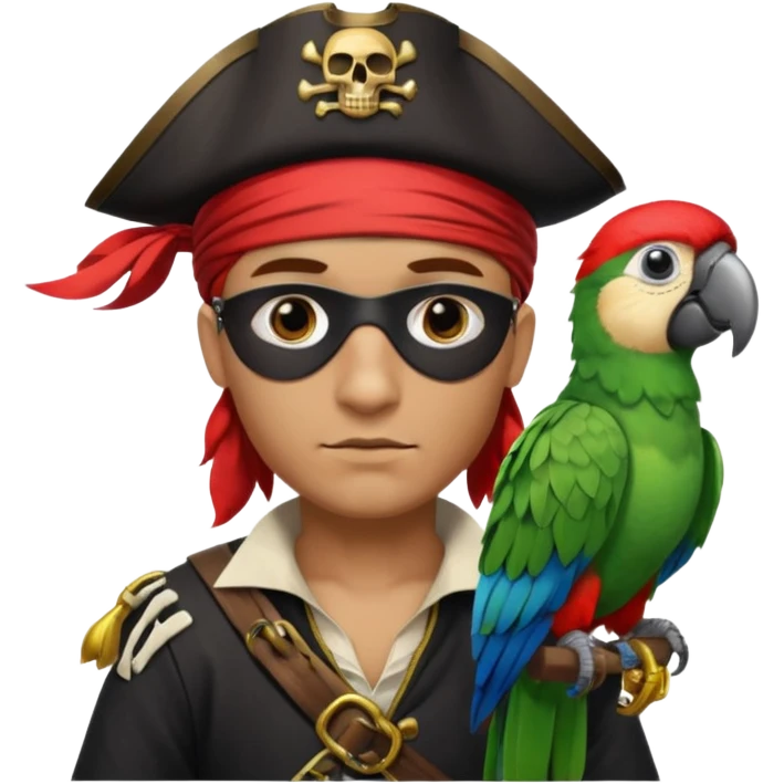 pirate and parrot emoji
