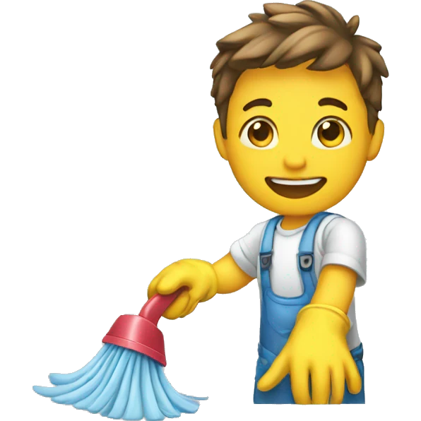 cleaning the room emoji