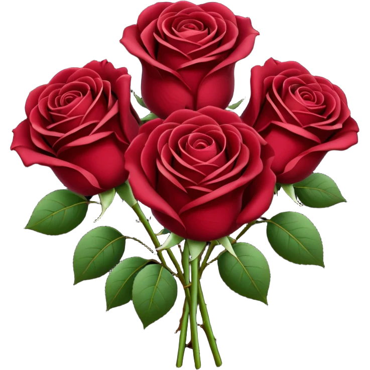 burgundy red rose bouquet emoji