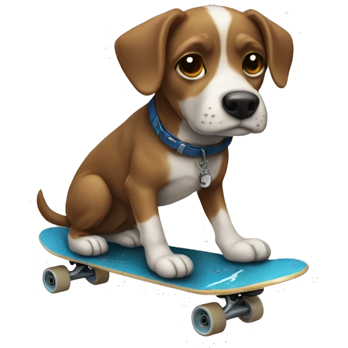 Perro en skate  emoji