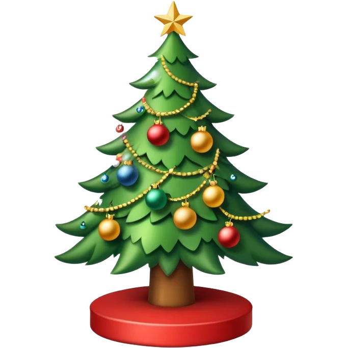 Christmas tree being decorated emoji