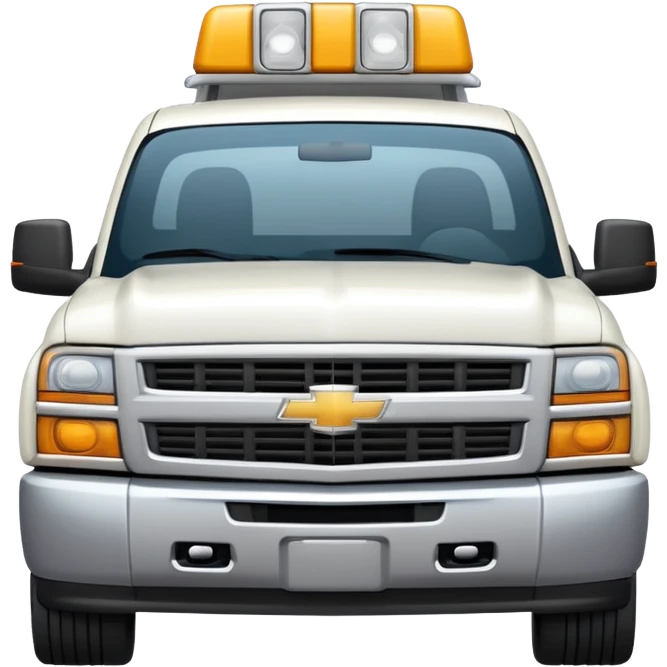 Chevy Silverado una cabina blanca emoji