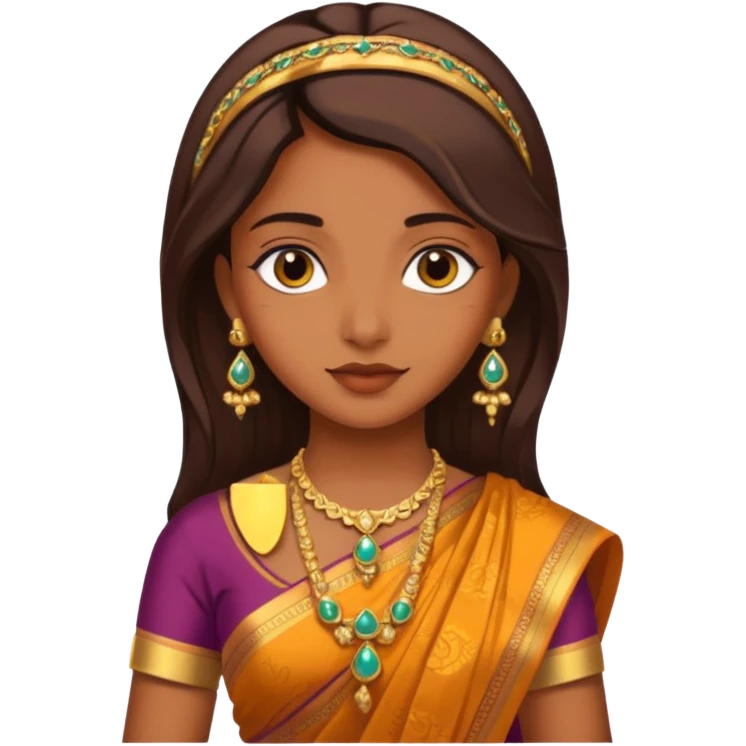 Girl wearing saree  emoji