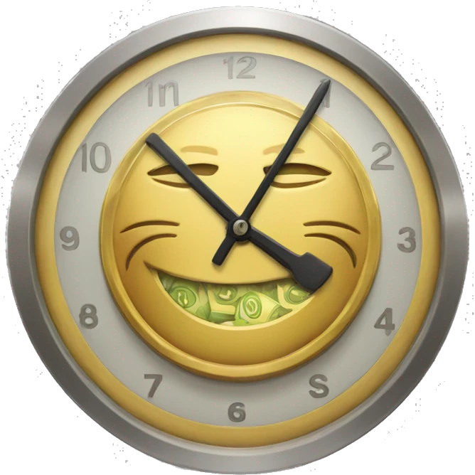 Money Coin clock emoji
