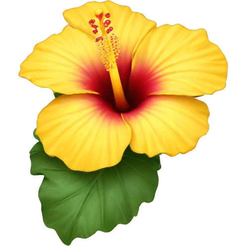 yellow hibiscus flower emoji