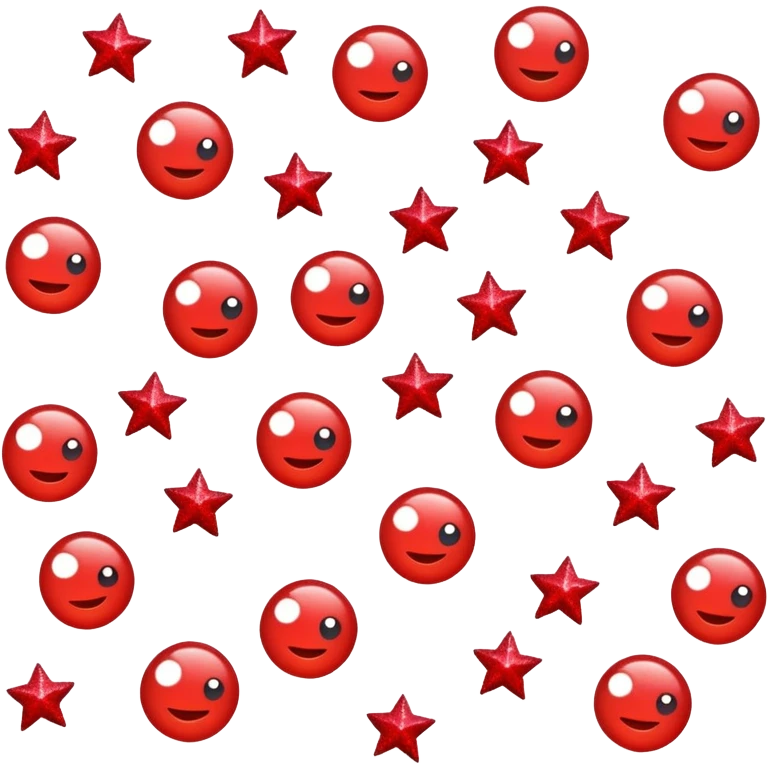 red glitter dislike emoji