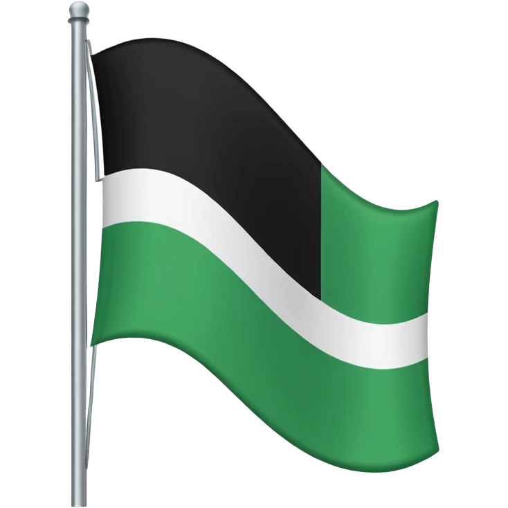 I want a flag as a emoji its made by three colours white green and black emoji