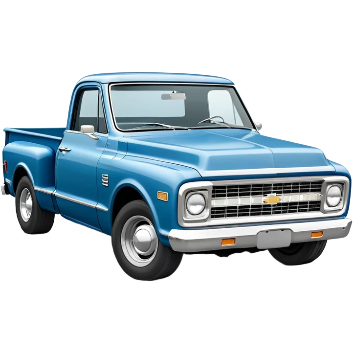 Old rusty blue 1969 stepside chevy emoji