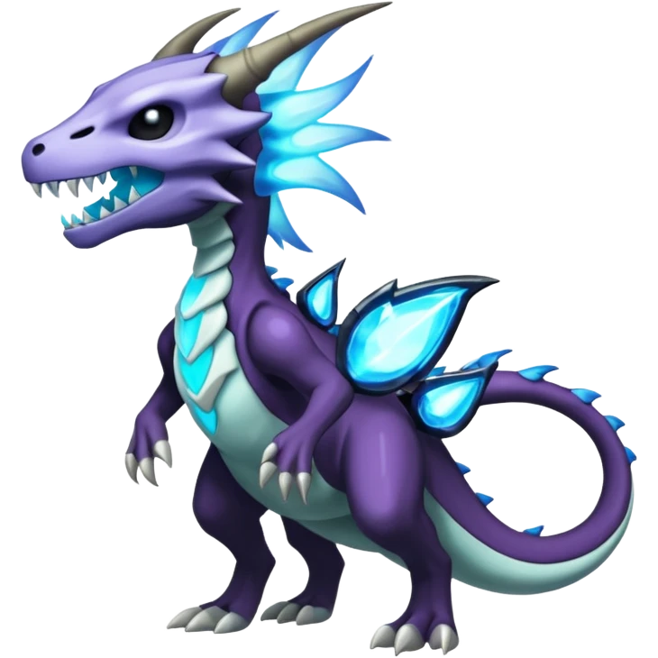 Shiny Bioluminescent Glowing Ethereal Eldritch Marowak-Duskull-Darkdramon-fusion emoji