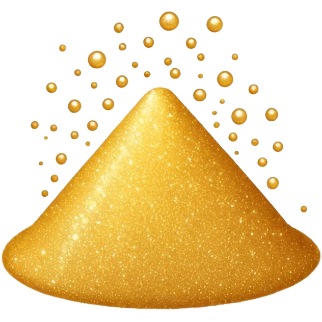  fine, tiny glitter dust, sparkling brightly like magical dust. Small particles, glossy, smooth, soft shadows, white background.

 emoji