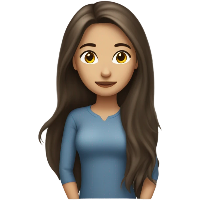 Brunette with hair down to her knees emoji