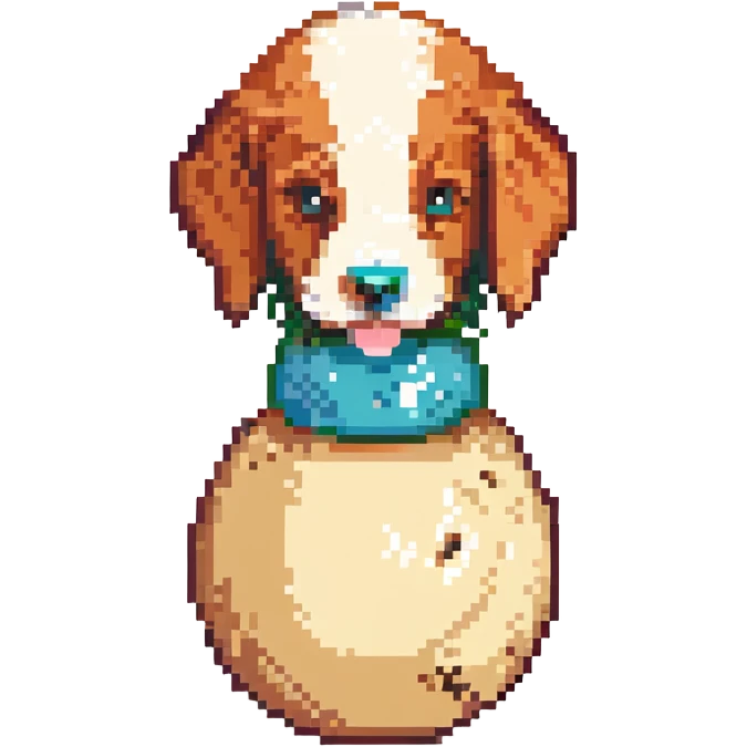 bowling skittle with puppy head on top emoji