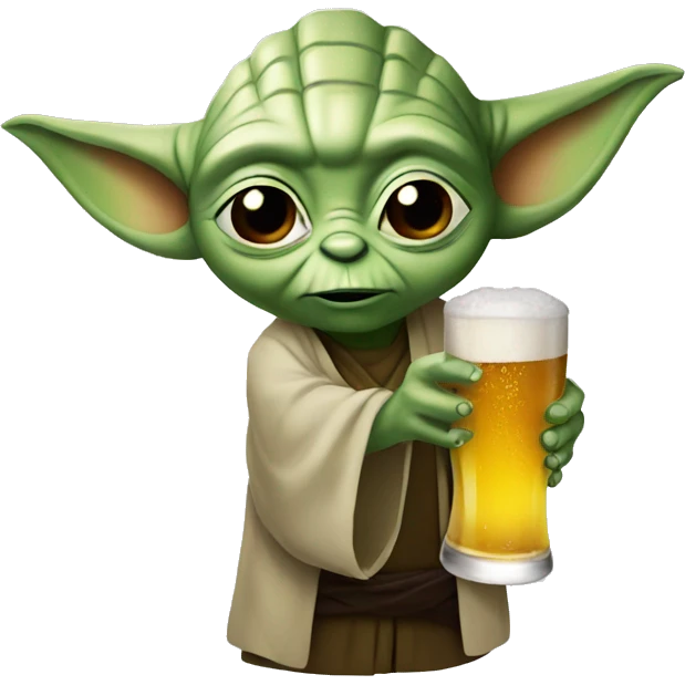 Yoda drink beer emoji