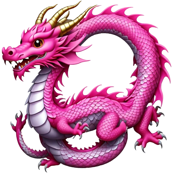 Pink Chinese dragon  emoji