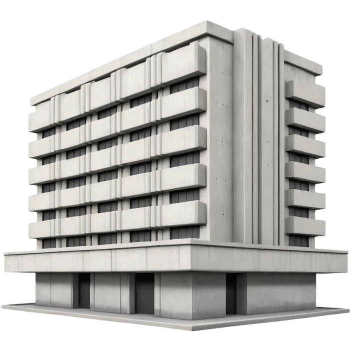 Berghain exterior, white background emoji