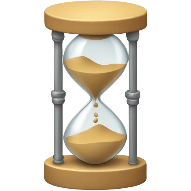a long aluminum sand clock emoji