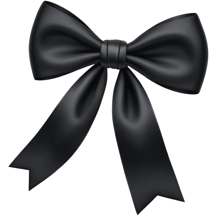 Black bow emoji