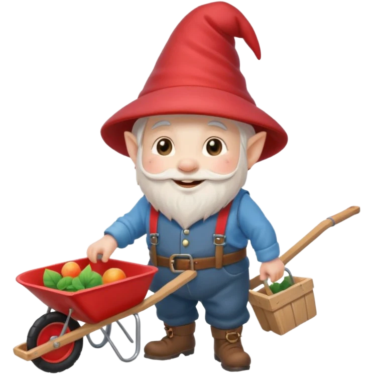 gnome with wheelbarrow emoji