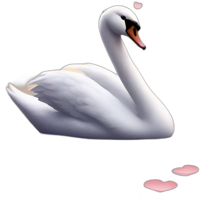  Swan in love emoji