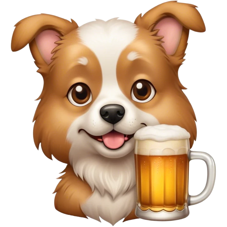 Собака з пивом  emoji