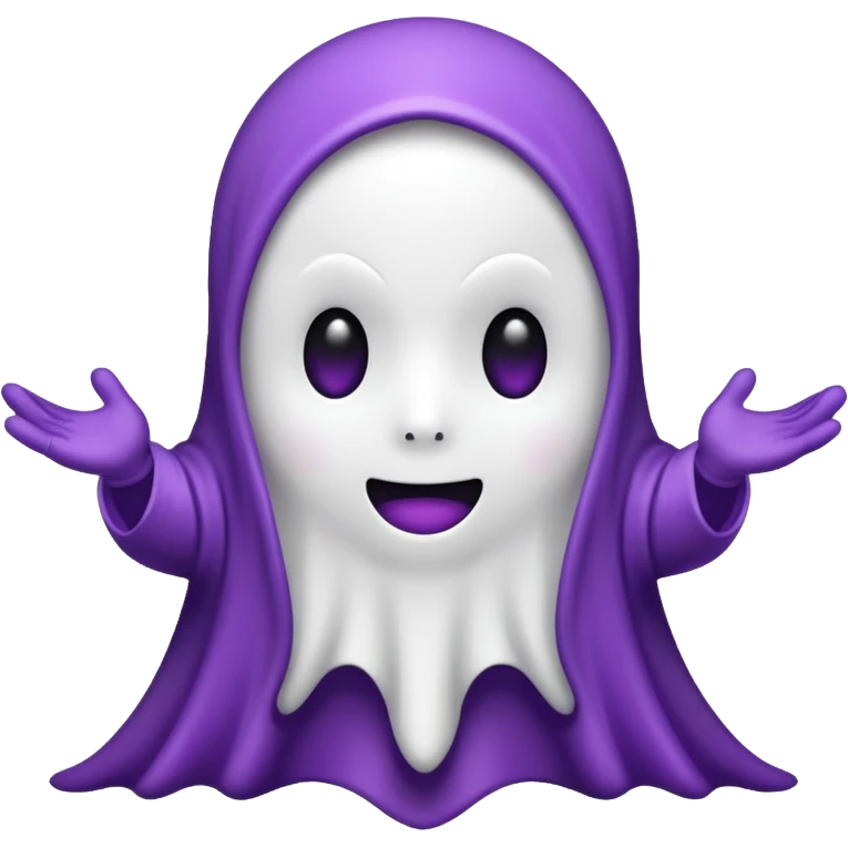 pirulito fantasma roxo e branco emoji