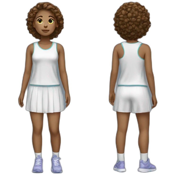 girl dress with sport cloth emoji