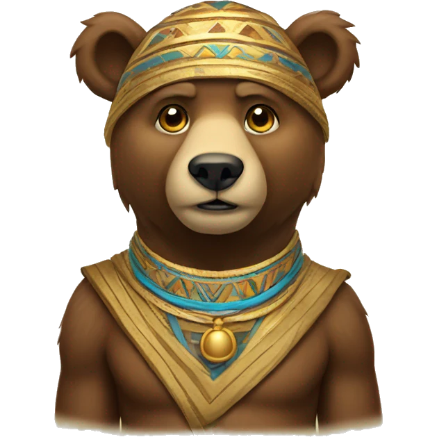 bear wearing tut emoji