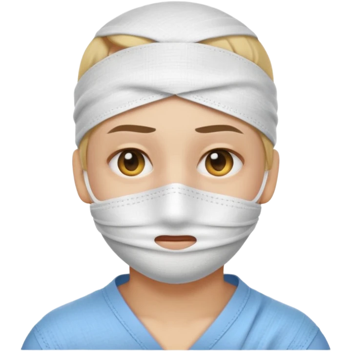 Emoji puts a bandage on his eyes emoji